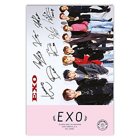 Sổ nhật kí EXO sổ tay thần tượng kèm chữ ký