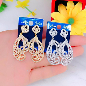 Đôi Bông Tai Mạ Vàng or Bạch Kim ( 01 Đôi ) Mẫu 064.03.01 - Không Đen - Không Dị Ứng - Tặng Kèm Hộp Trang Sức