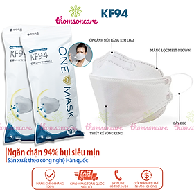 Khẩu trang KF94-Onemask thùng 300 cái - Công nghệ 3D Hàn Quốc kháng khuẩn, kt y tế, chống, lọc bụi mịn