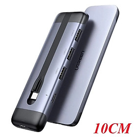 Mua Bộ Ugreen 70408 10CM màu xám USB type C 5 trong 1 hub 3-Hàng chính hãng