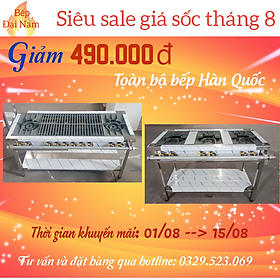 Bếp Hàn Quốc nhiều họng, dài 120 cm