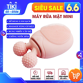 Hình ảnh Máy rửa mặt và massage da cầm tay 3 trong 1 BR01 (tặng kèm băng đô ) : Con lăn mát xa hỗ trợ tạo cằm Vline, rung 5 cấp độ giúp làm sạch sâu, đánh bay bụi bẩn và cặn trang điểm nhẹ nhàng , chất liệu silicon an toàn, chống nước IPX6