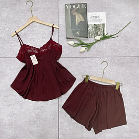 Đồ bộ 2dây lụa xước đủ màu (Đỏ/Xanhdương/Xanhlá/Xanhchuối/Vàng) Freesize 40-60kg