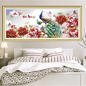 Tranh thêu chữ thập Phu Thê Viên Mãn MN0033-148x71cm