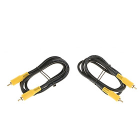2Pcs 75Ohm Digital Coaxial Audio/Video RCA Male Cable Coax Composite Wire 1m