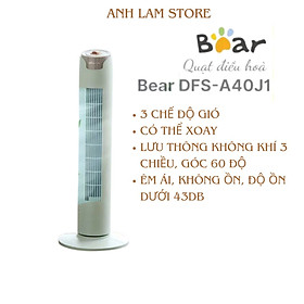 Hình ảnh Quạt tháp điều hoà Bear DFS-A40J1 núm cơ, xoay chiều với 3 chế độ gió bảo hành 12 tháng - Hàng chính hãng ANH LAM STORE
