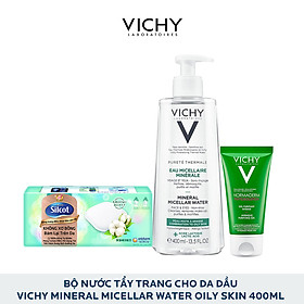 Bộ Nước Tẩy Trang Danh Da Dầu Vichy Mineral Micellar Water Oily Skin 400Ml
