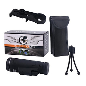 HD 40 * 60 Monocular High Power Phone Camera Telescope + Tripod + Phone Clip Set