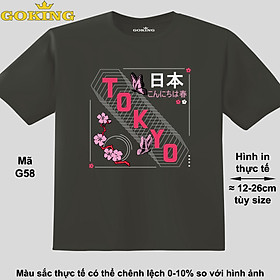 TOKYO, mã G58. Áo thun đẹp cho cả gia đình. Áo phông hàng hiệu Goking, công nghệ in Nhật Bản siêu nét. Form unisex cho nam nữ, trẻ em, bé trai gái