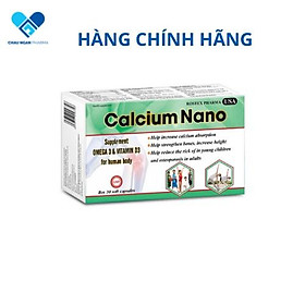 CALCIUM NANO HỘP 30 VIÊN XANH LÁ - Rostex- Tủ Thuốc Bảo Châu
