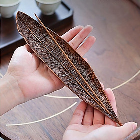Mua ĐẾ CẮM NHANG   THẮP HƯƠNG CHIẾC LÁ BẰNG ĐỒNG MÀU ĐỎ