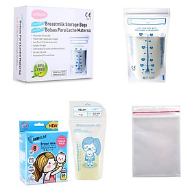 Combo 110 túi trữ sữa (60 túi Unimom 210ml và 50 túi Sunmum 250ml) + Tặng 5 túi zipper 22 x 33cm