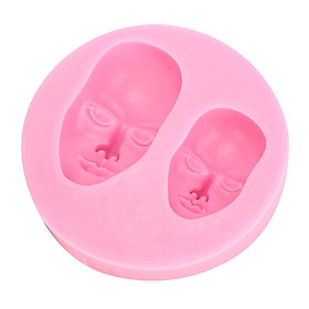 Human Face Silicone Fondant Mold Chocolate Polymer Clay Mould