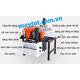 máy dán cạnh cầm tay ST300, dán cong, dán thẳng và dán vát 45 độ