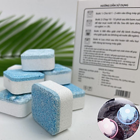 Hộp 10 Viên Tẩy Lồng Máy Giặt Nhật Bản SPEVI Viên Nén Thế Hệ Mới - Cho Máy Giặt Cửa Trên Và Cửa Trước Đều Dùng Dược, Viên Tẩy Giúp Vệ Sinh Máy Giặt Khỏi Cặn Bẩn, Khử Mùi Máy Giặt Hiệu Quả, Tặng Kèm Túi Lọc Máy Giặt - Hàng Chính Hãng