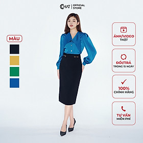 Chân Váy CCHAT Dáng Bút Chì Cạp Lưng Cao Phong Cách Trẻ Trung Công Sở 12CDS2019OT