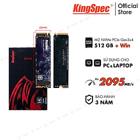 Ổ cứng SSD KingSpec 512GB cài sẵn Win 10 , M2 PCIe NVMe / NE 512G - Hàng Chính Hãng