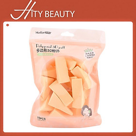 [15 miếng] Mút tán nền hình đa giác 3D tiện lợi dành cho makeup cá nhân - Hity Beauty