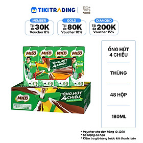 Thùng 48 Hộp Sữa Nestlé MILO Nước (180ml / Hộp)