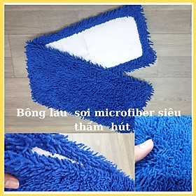 Hình ảnh Bông lau san hô 45cm-bông lau nhà thay thế cây lau san hô 360 hình chữ nhật thấm hút cực tốt loại bông lau công nghiêp