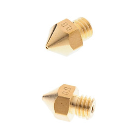 Brass Extruder Nozzle Print Head for 1.75mm Filament 3D Printer 0.6mm+0.8mm