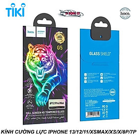 Kính Cường Lực Full Màn Hoco G5 Cho iPhone 13/12/11 Pro/Pro Max/Mini/XsMax/Xs/X/8/7Plus - Full HD, Cảm Ứng Nhạy - Hàng Chính Hãng