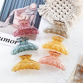 Kẹp tóc càng cua nhựa trong dễ thương KAH185 và các loại khác (Giao màu ngẫu nhiên)