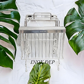 Mua Kệ dao 2 thớt chuẩn 100% inox 304 cao cấp chống rỉ sét chống ăn mòn an toàn vệ sinh