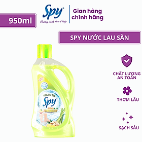 Nước lau sàn SPY 950ml ít bọt, giảm trơn trượt, an toàn, thanh mát, giúp xua đuổi côn trùng hiệu quả