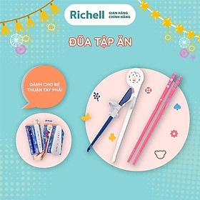 Đũa tập ăn xỏ ngón cho bé tập gắp Richell Nhật Bản | Baby