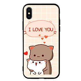 Ốp lưng viền TPU cho điện thoại Iphone X - I Love U