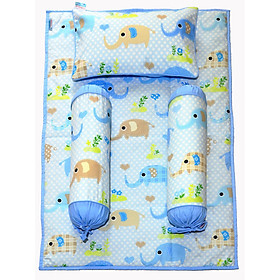 Hình ảnh Bộ 4 Món Ga Gối Cho Bé Sleep Baby Blue Elephant - F202