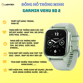 Đồng hồ thông minh Garmin Venu SQ 2 và Music - Hàng Chính Hãng