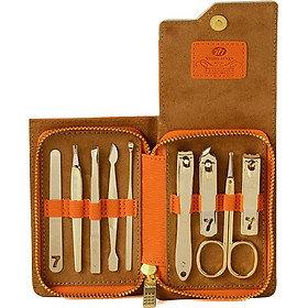 777 (THREE SEVEN) nail clipper set nail scissors nail clipper repair capacity combination 9 piece set NTS-1021G red (import)
