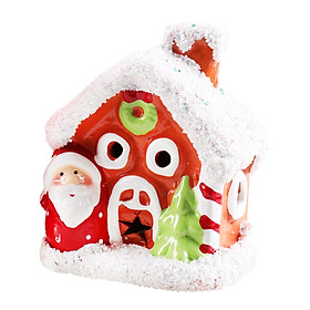 Ceramic Miniature House House Garden Decoration Christmas Ornament with Decor