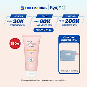Kem chống nắng body Skin Aqua dưỡng trắng dùng hàng ngày Sunplay Skin Aqua UV Body Whitening Lotion SPF 50+ PA++++ 150g