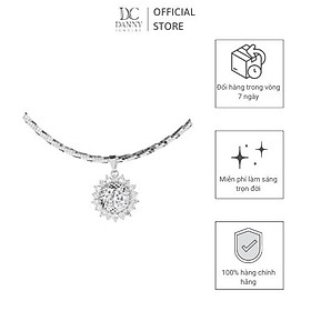 Mặt Dây Chuyền Nữ Bạc 925 Danny Jewelry Xi Bạch Kim DI4GZ009