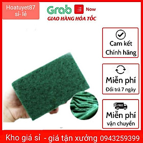 Mua Combo 10 miếng cước ráp xanh to cọ rửa bát đĩa xoong chảo siêu