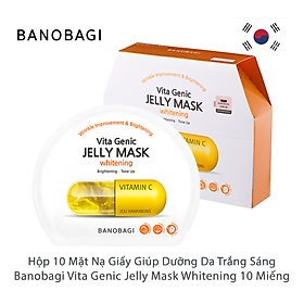 Hộp 10 Mặt Nạ Giấy Giúp Dưỡng Da Trắng Sáng Banobagi Vita Genic Jelly Mask Whitening 30ml x 10 Miếng