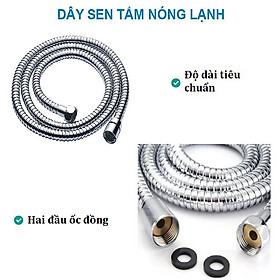 Bộ vòi sen tăng áp nước chảy mạnh, đầy đủ bát sen tăng áp dây sen inox cài sen