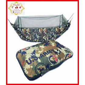 Mua Võng Dù Có Mùng 3 lớp Loại Tốt  Dày. Võng Mùng Hình Con Ó Loại 1