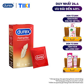 Bao cao su Durex Fetherlite Hộp 12 Bao