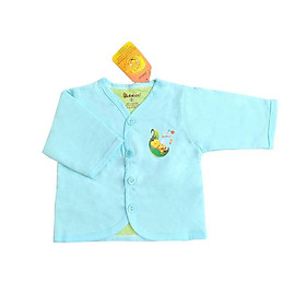 Sơ sinh -Áo màu nỉ tay dài Cotton 2 lớp BABIBOO - BB66