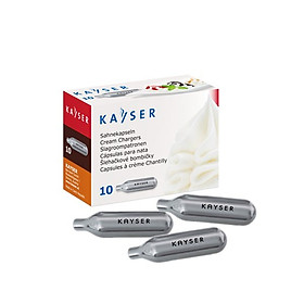 Mua Hộp Gas Kem N2O hiệu KAYSER (10 viên/Hộp) mã hàng 1111 Dùng Cho Bình Xịt Kem Tươi - Hàng Nhập Khẩu
