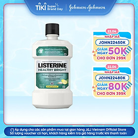 Nước Súc Miệng Làm Trắng Răng Listerine Healthy Bright (750ml) - 8850007813385