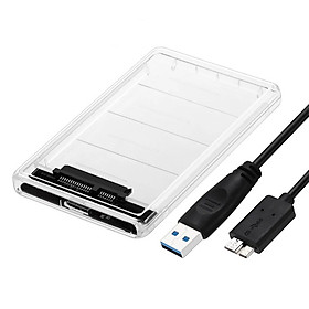 Hộp Đựng Ổ Cứng Trong Suốt Kèm USB Và Dây Cáp