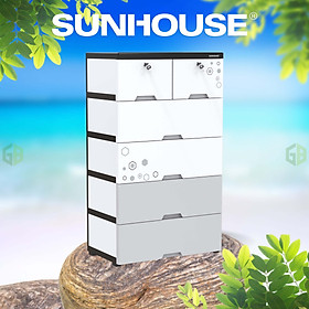 Mua Tủ nhựa đôi 6 ngăn Happy Family SUNHOUSE KS-CA688F6 - Hàng chính hãng