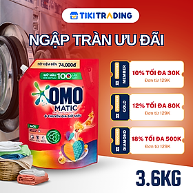 Túi Nước giặt OMO Matic Cửa Trên Hương Cam & Hổ phách Chuyên Gia Giữ Màu 3.6KG