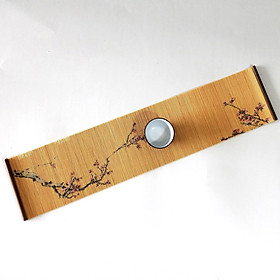 Mua CHIẾU TRE TRẢI BÀN TRÀ   TRANG TRÍ HOA ĐÀO LOẠI NHỎ 10 x 45 cm