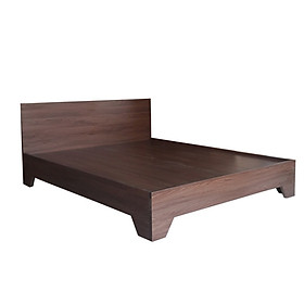 Mua Giường Ngủ Gỗ MDF Phủ Melamine Màu Óc Chó HK 577 Chân Cao